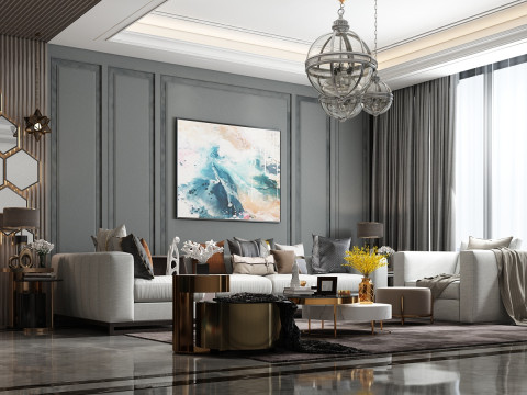 Living room 3D-Modell