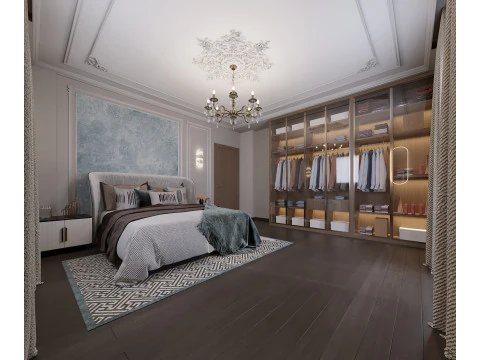 Quarto neocl&aacute;ssico Modelo 3D