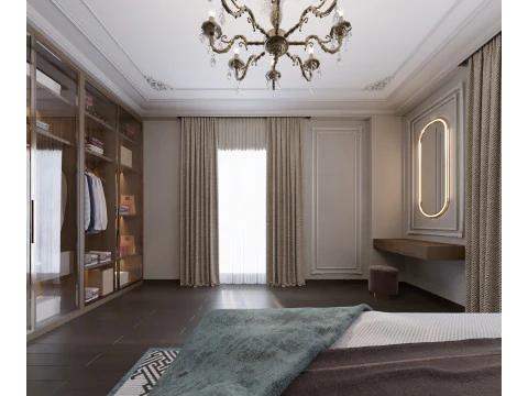 Quarto neocl&aacute;ssico Modelo 3D