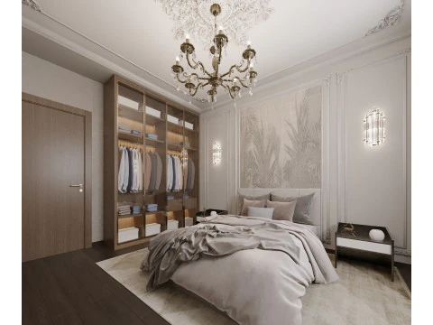 Quarto neocl&aacute;ssico Modelo 3D