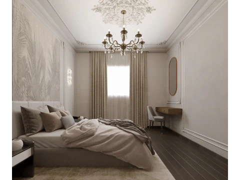 Quarto neocl&aacute;ssico Modelo 3D