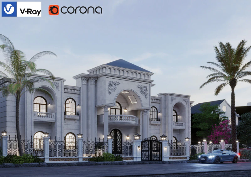 Vila externa Modelo 3D .c4d .max .obj .3ds .fbx .stl .blend 