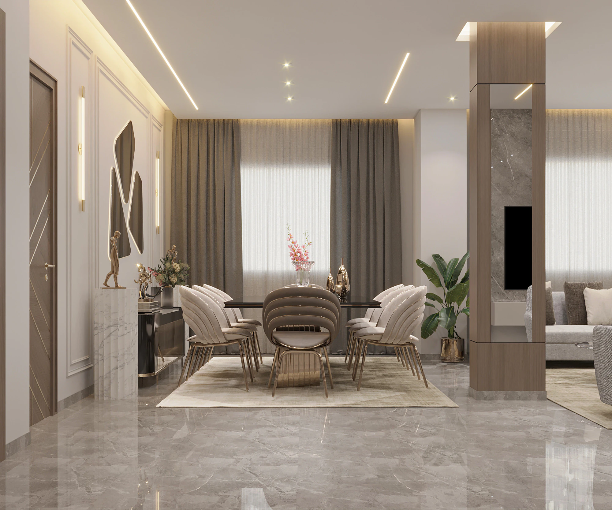 बैठक कक्ष 3D मॉडल .c4d .max .obj .3ds .fbx .stl .blend 