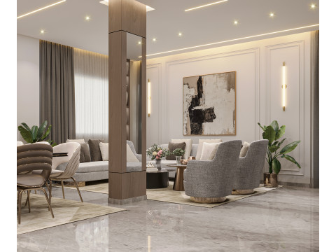 Living room 3D-Modell