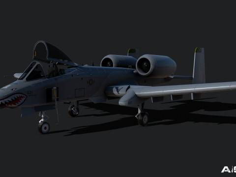A10C Thunderbolt II - Game Ready Aircraft Model 3D Model