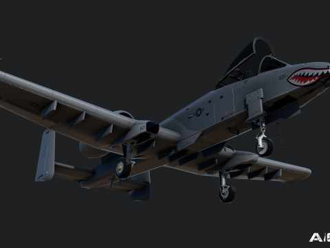 A10C Thunderbolt II - Game Ready Aircraft Model 3D Model