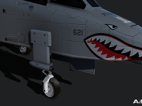 A10C Thunderbolt II - Game Ready Aircraft Model 3D Model