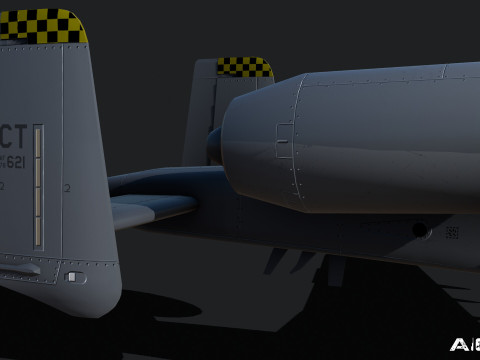 A10C Thunderbolt II - Game Ready Aircraft Model 3D Model