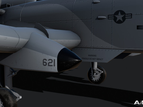 A10C Thunderbolt II - Game Ready Aircraft Model 3D Model