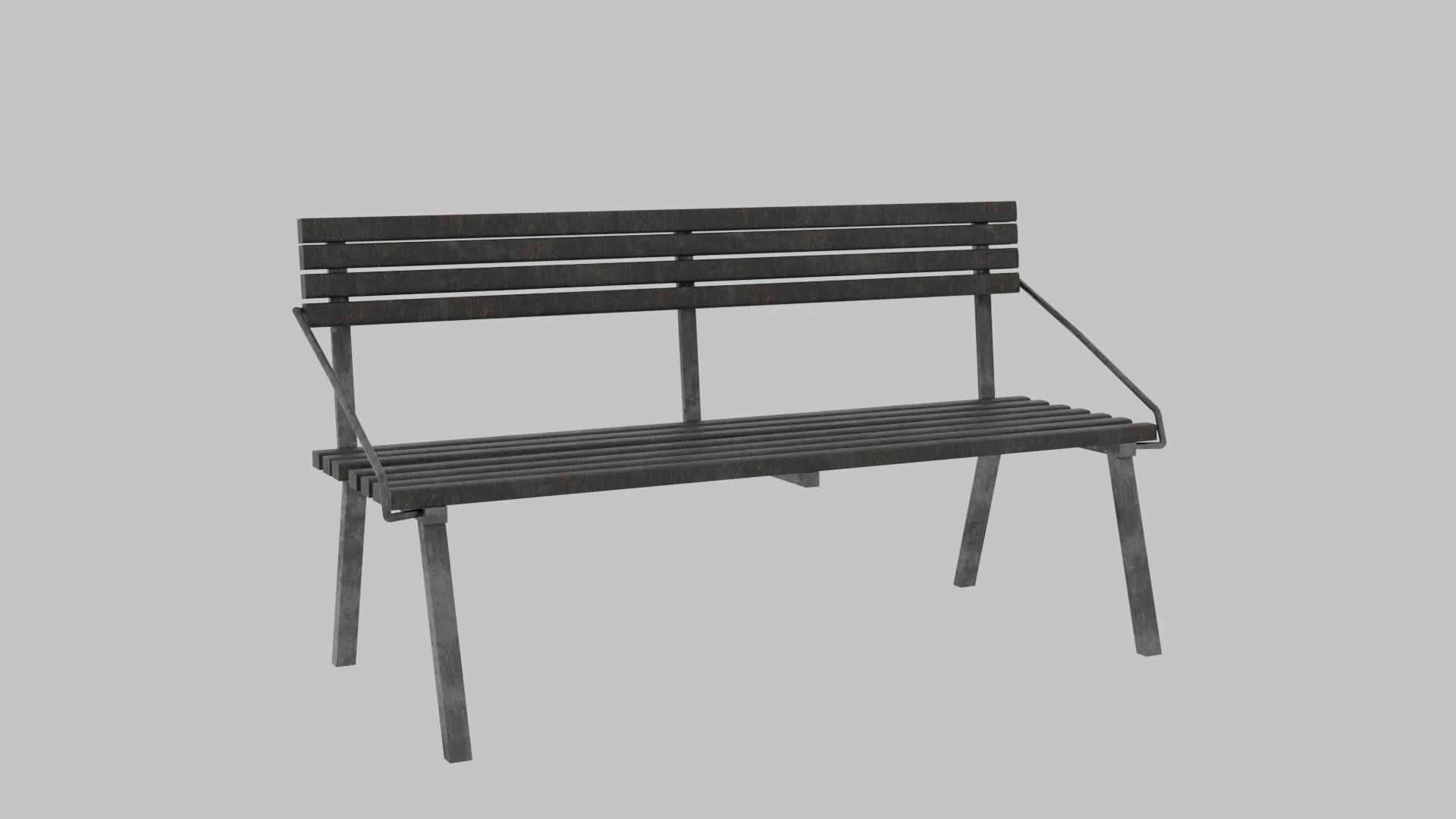 Bench 3D Model .c4d .max .obj .3ds .fbx .stl .blend
