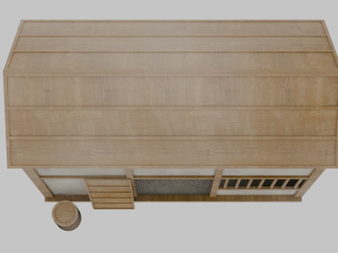 Old Japanese House 3D Model