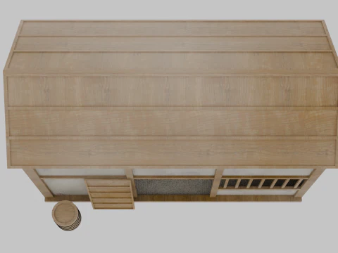 Old Japanese House 3D Model