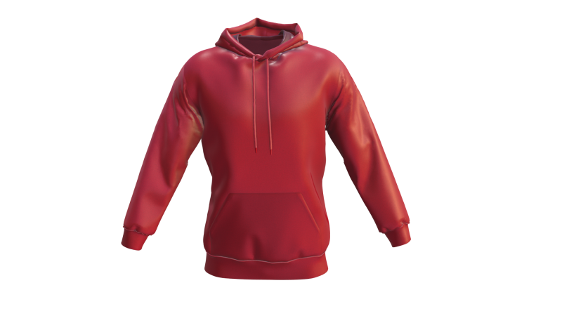 Red hoodie 3D in 3DExport