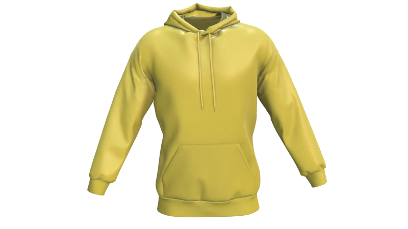 Yellow Hoodie 3D in 3DExport