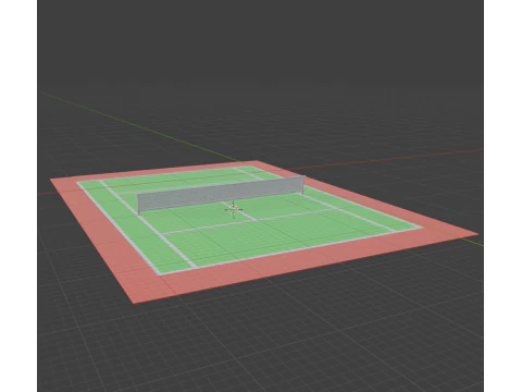 テニスフィールド 3Dモデル