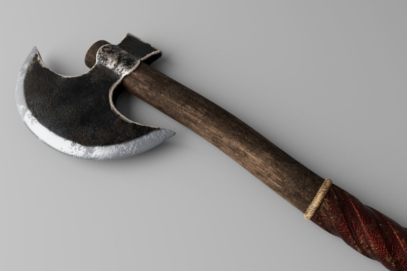 Seljuk Axe 3D Model .c4d .max .obj .3ds .fbx .stl .blend 