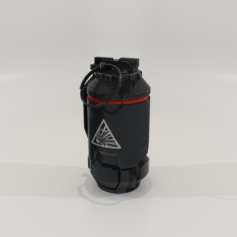 Grenade 3D Model .c4d .max .obj .3ds .fbx .stl .blend 