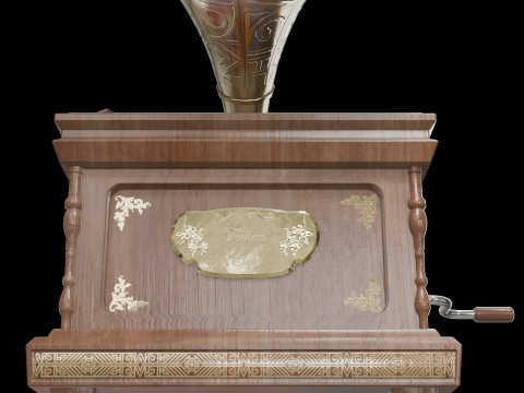 Antique Gramophone 3D Модель