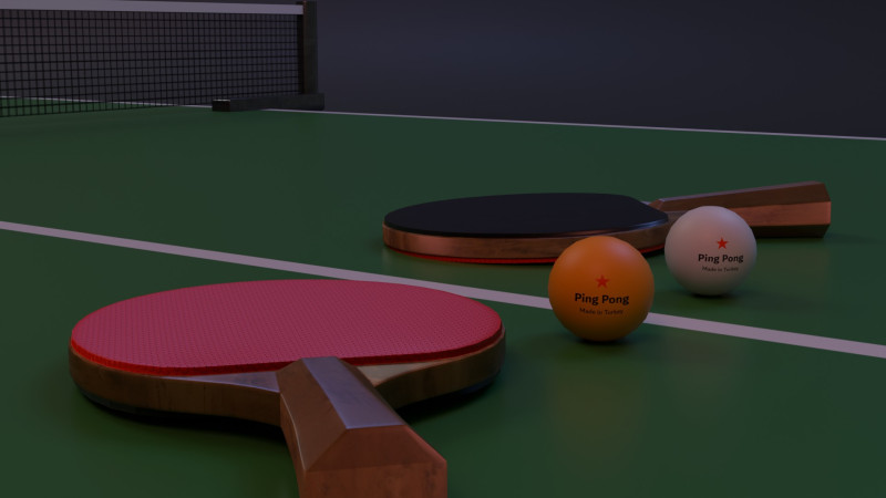 Tenis de mesa Modelo 3D .c4d .max .obj .3ds .fbx .stl .blend 
