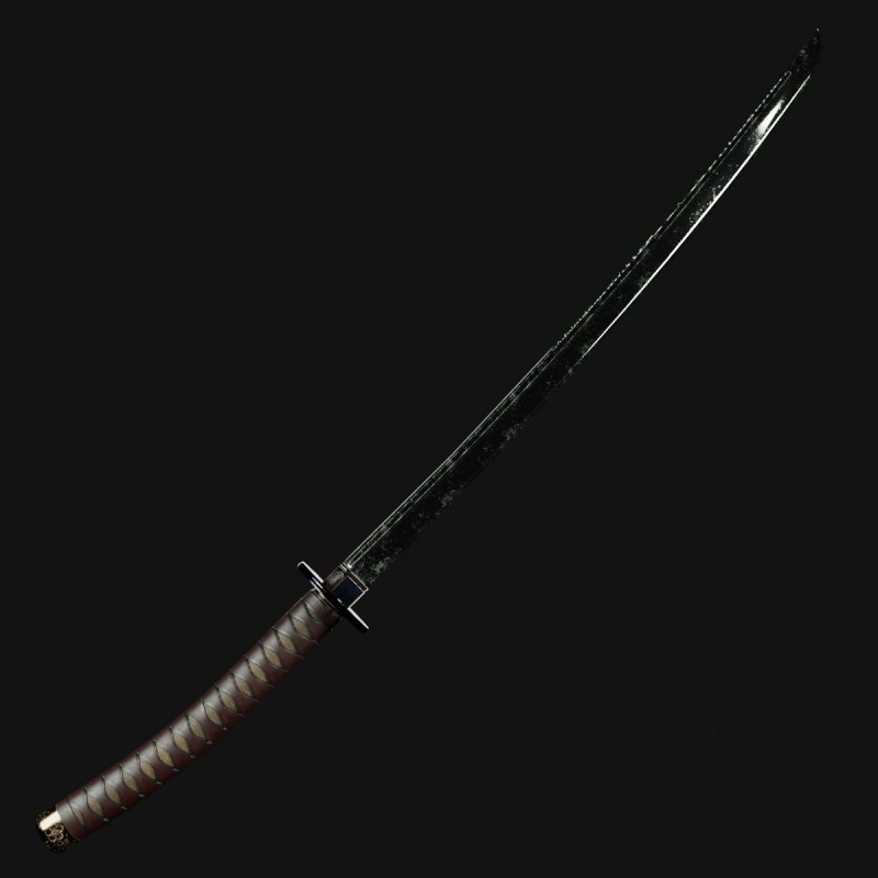 Katana 3D Model .c4d .max .obj .3ds .fbx .stl .blend 