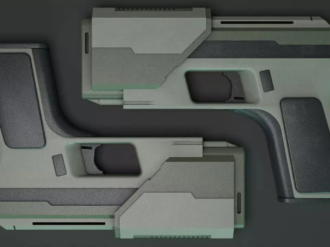 Sci Fi Weapon 3D Model