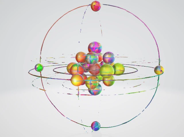 Atomo Modello 3D .c4d .max .obj .3ds .fbx .stl .blend 