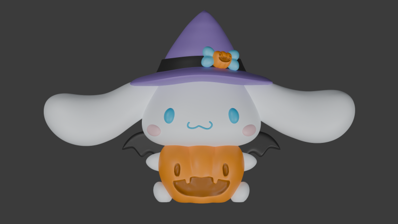 Cinnamoroll Sanrio X Halloween 3D 打印模型 .c4d .max .obj .3ds .fbx .stl .blend 