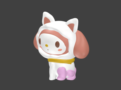 My Melody in a Kitty Costume - Sanrio 3D 打印模型