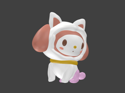 My Melody in a Kitty Costume - Sanrio 3D 打印模型