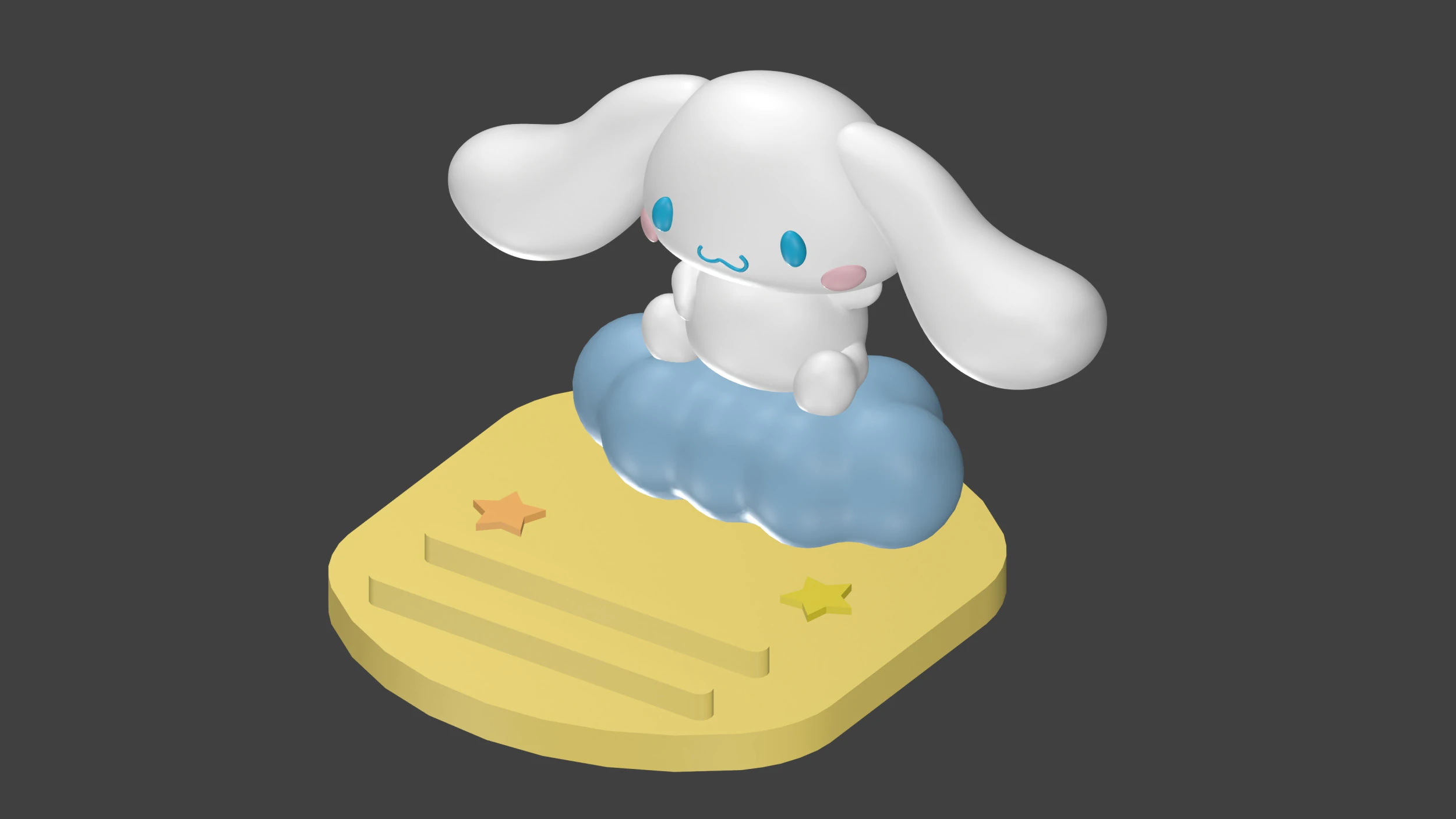 Cinnamoroll Sanrio Phone Stand 3D Print Model .c4d .max .obj .3ds .fbx .stl .blend 