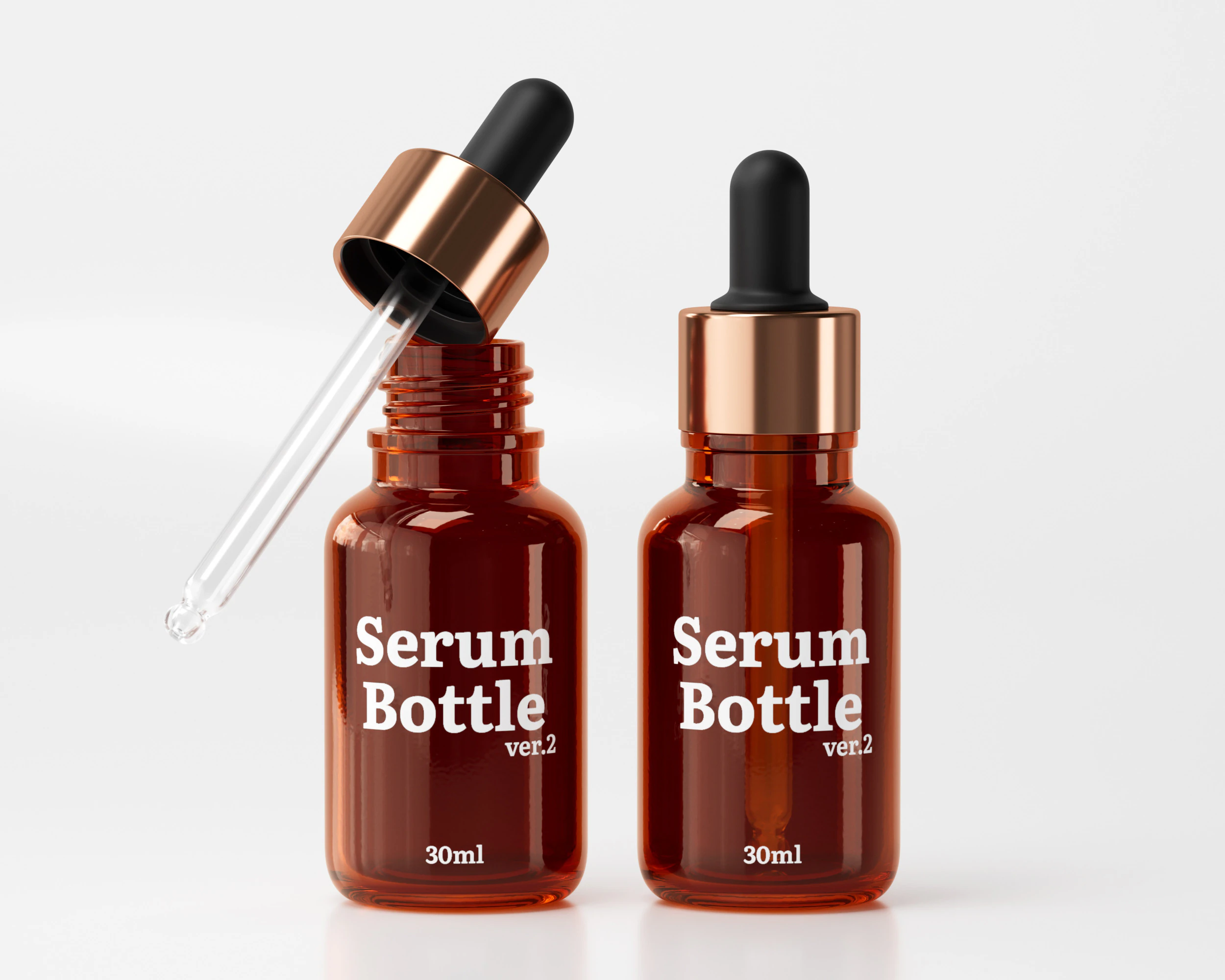 Serum bottle v2 30ml 3D Model .c4d .max .obj .3ds .fbx .stl .blend