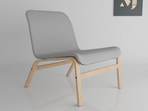 Odalar i&ccedil;in bir sandalye 3D Model