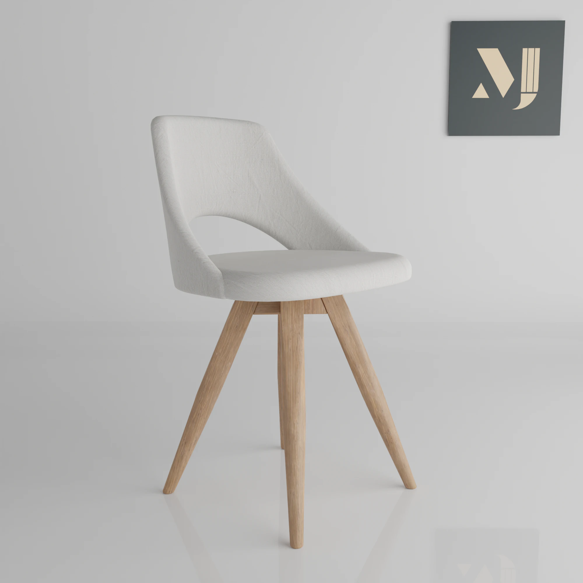 A chair for rooms and offices 3D Model .c4d .max .obj .3ds .fbx .stl .blend 