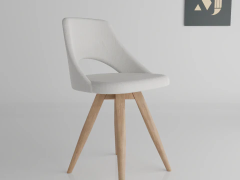 Una sedia per camere e uffici Modello 3D