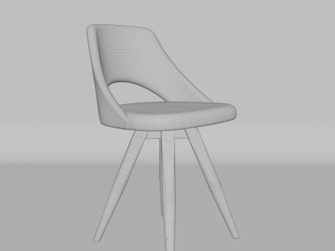 A chair for rooms and offices 3D 模型