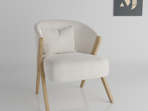 A beautiful and quality chair for home offices and apartments 3D Model