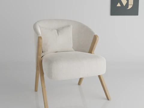 Una sedia bella e di qualit&agrave; per uffici domestici e appartamenti Modello 3D