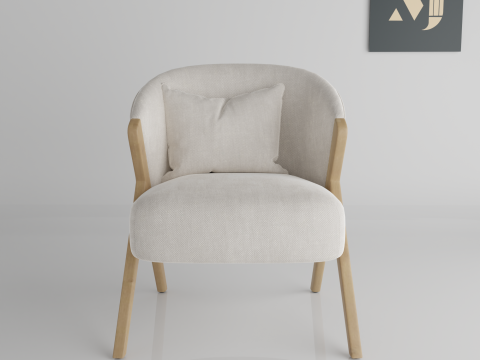 A beautiful and quality chair for home offices and apartments 3D-Modell