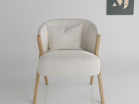 A beautiful and quality chair for home offices and apartments 3D Model