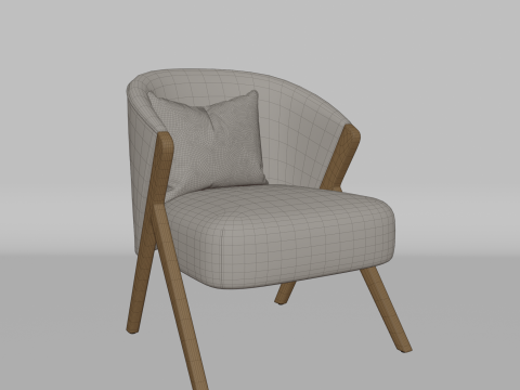 A beautiful and quality chair for home offices and apartments 3D-Modell