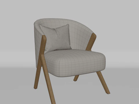 A beautiful and quality chair for home offices and apartments 3D Model