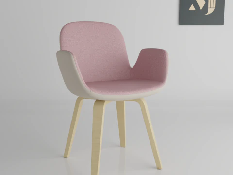 Una sedia per camere e uffici Modello 3D