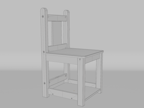 A chair for rooms and offices 3D Model