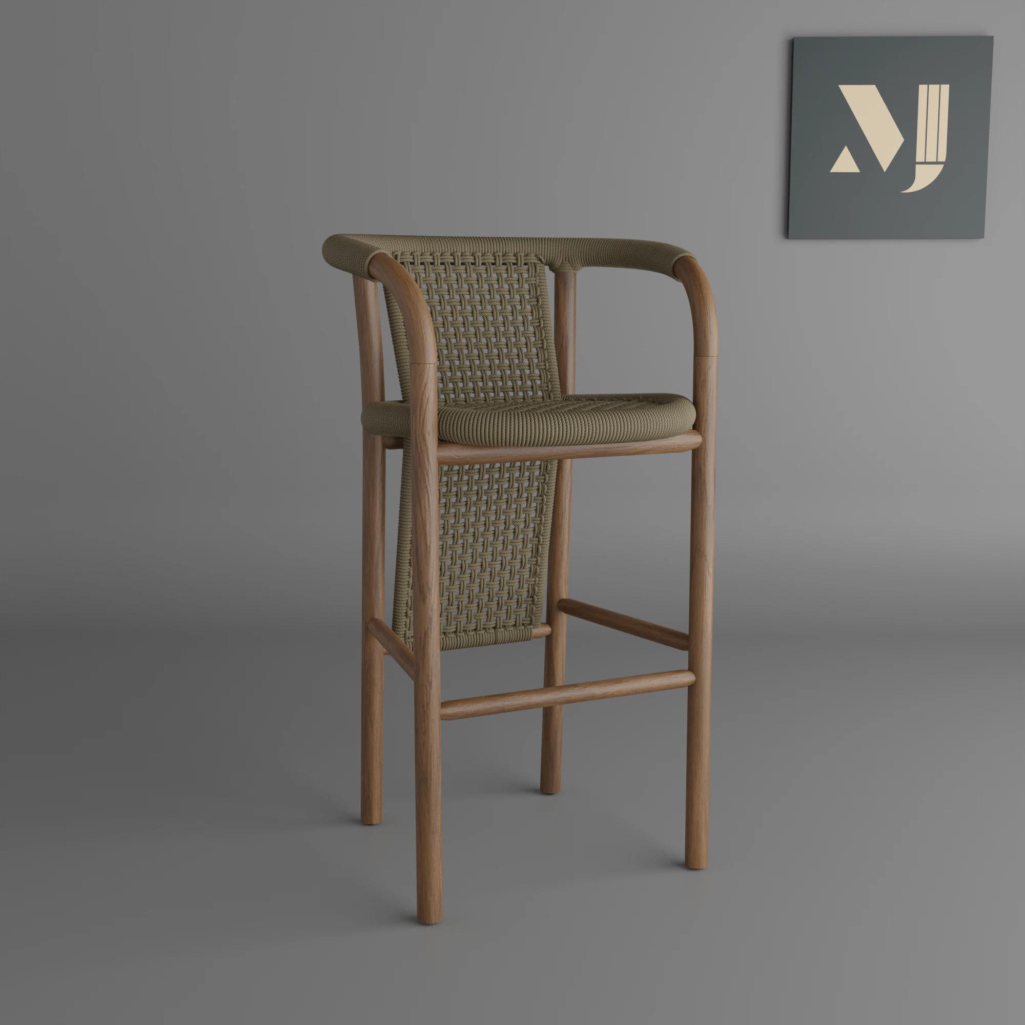 Basket chair 3D Model .c4d .max .obj .3ds .fbx .stl .blend 