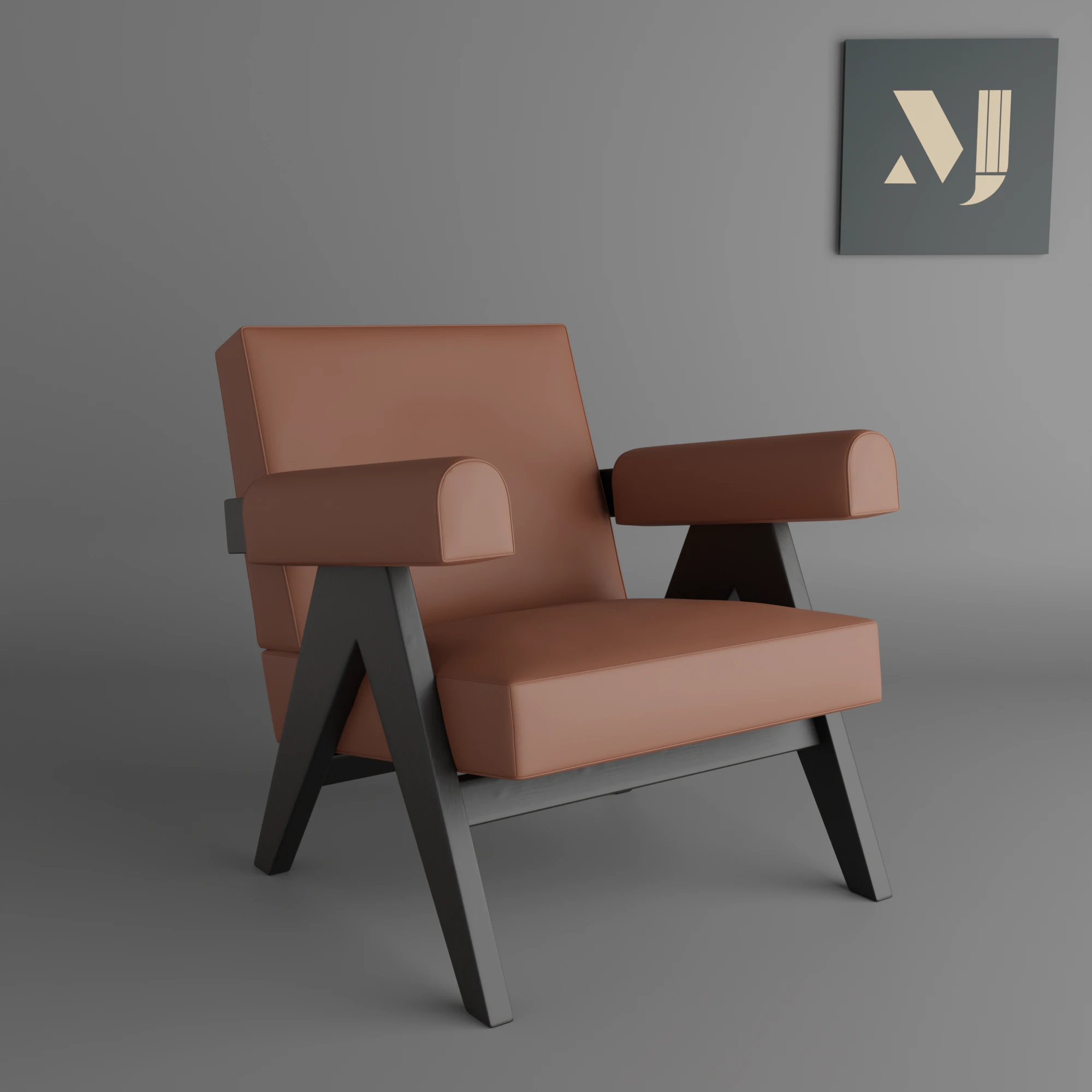 Room and office chair 3D Model .c4d .max .obj .3ds .fbx .stl .blend 