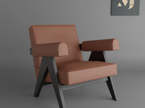 房间和办公椅 3D 模型