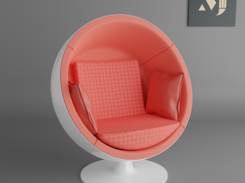 Modern room and office chair 3D Model