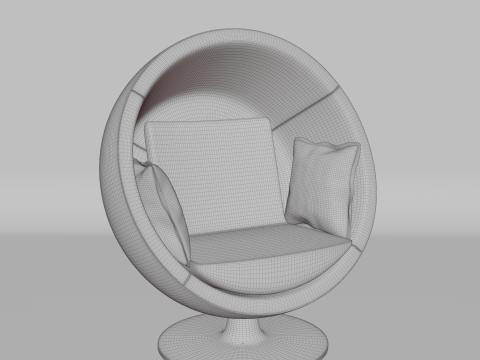 Modern room and office chair Modèle 3D