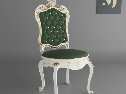 Chair with classic pattern 3D Model