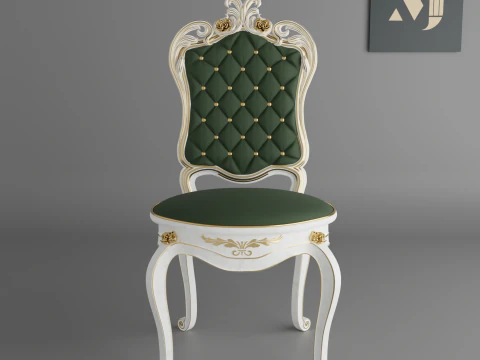 Chair with classic pattern 3D Model